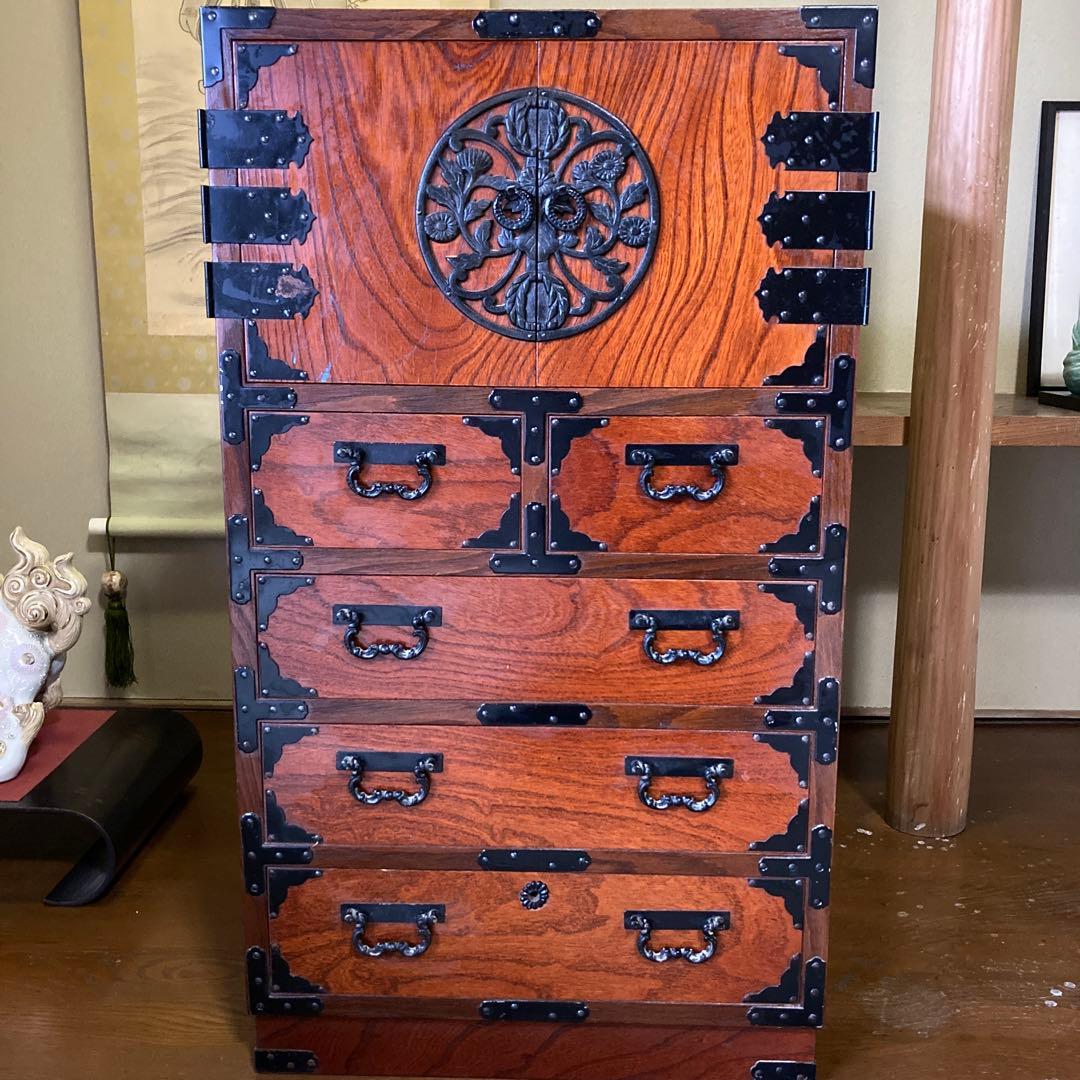 アンティーク箪笥＊美品（観音箪笥）鍵付き