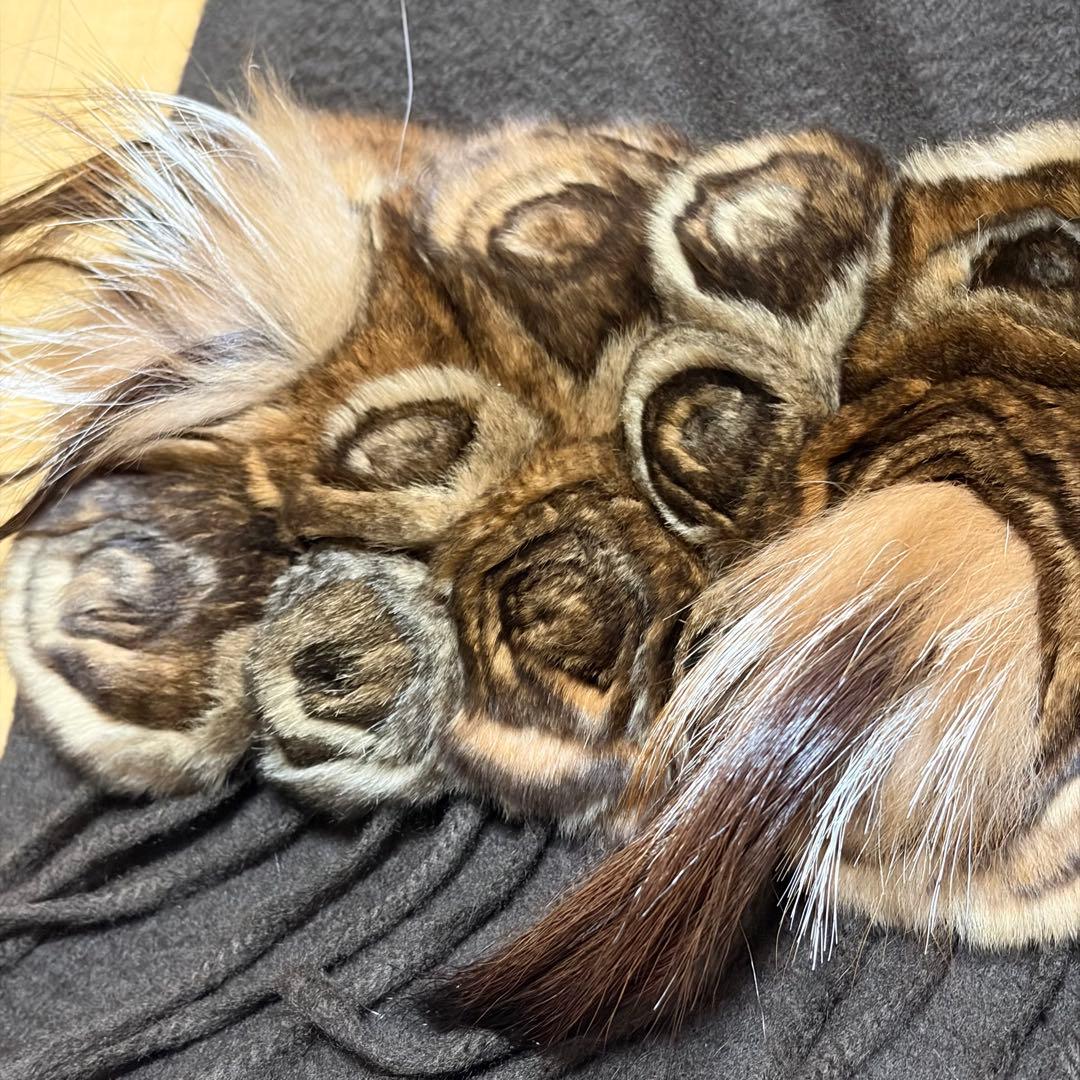 フェンディFendi 100%カシミヤ デザインマフラー ストール