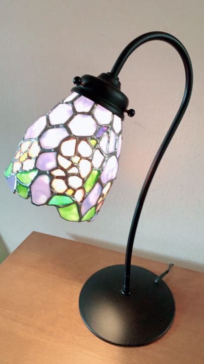 ステンドグラス ランプ アップルブロッサム（シルバー仕上げ）