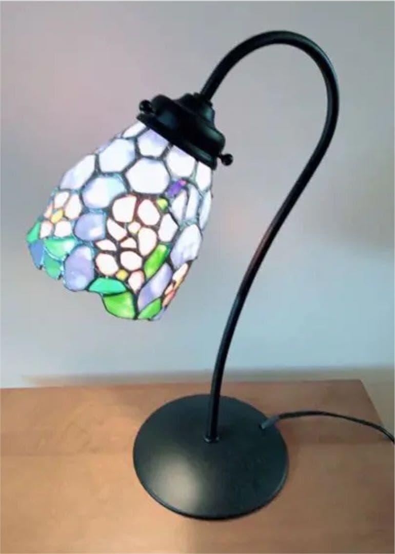 ステンドグラス ランプ アップルブロッサム（シルバー仕上げ）