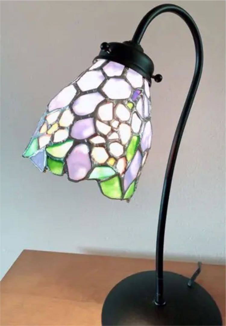 ステンドグラス ランプ アップルブロッサム（シルバー仕上げ）