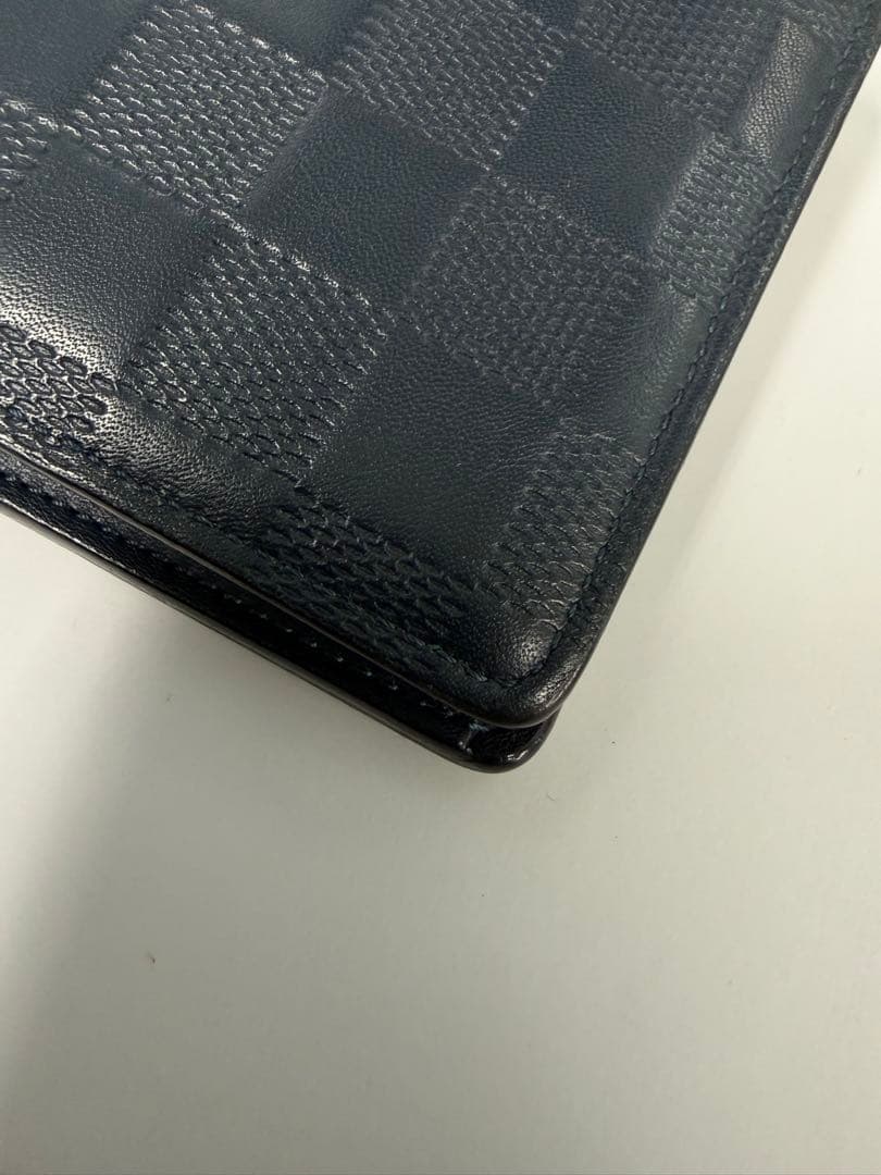 ルイヴィトン ポルトフォイユ ブラザ ダミエ アンフィニ ネイビー 長財布