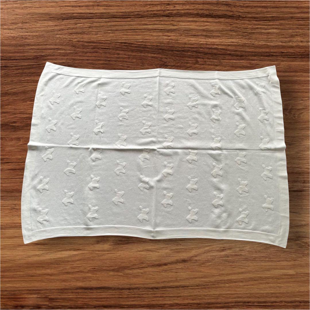 エルメス HERMÈS コットンブランケット ホワイト 馬柄 新品未使用