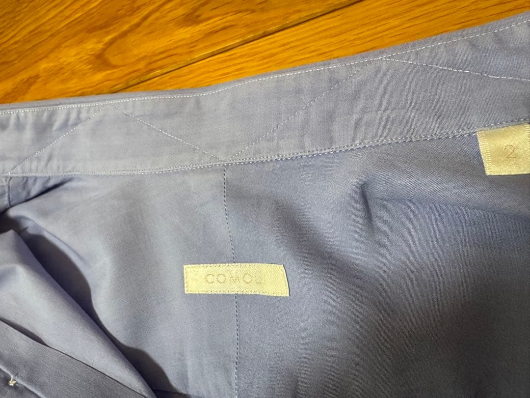 【サイズ2】　COMOLI　コモリシャツ 2020SS ブルー