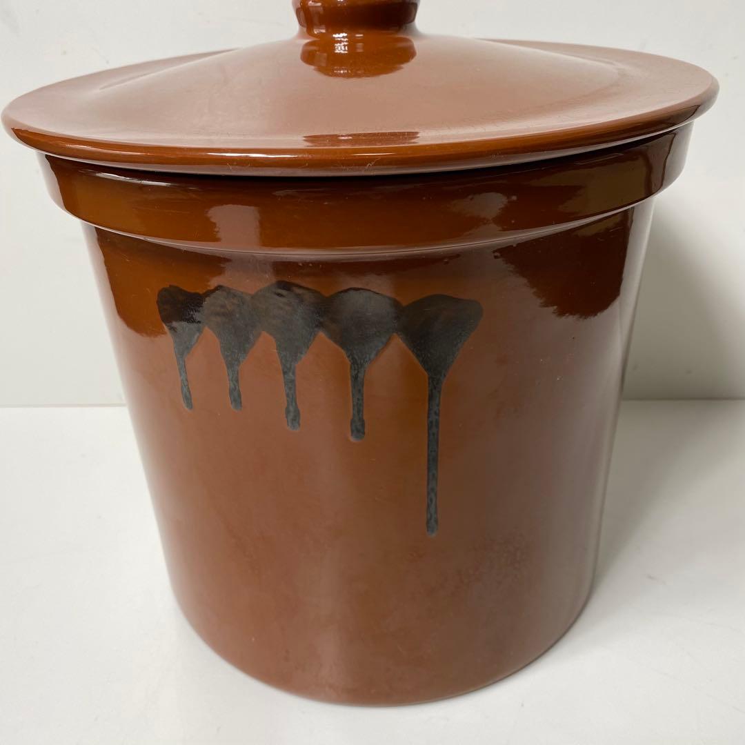 【超稀少品】　常滑焼 久松窯 　甕　 切立蓋付 8号　日本製　容器　訳あり