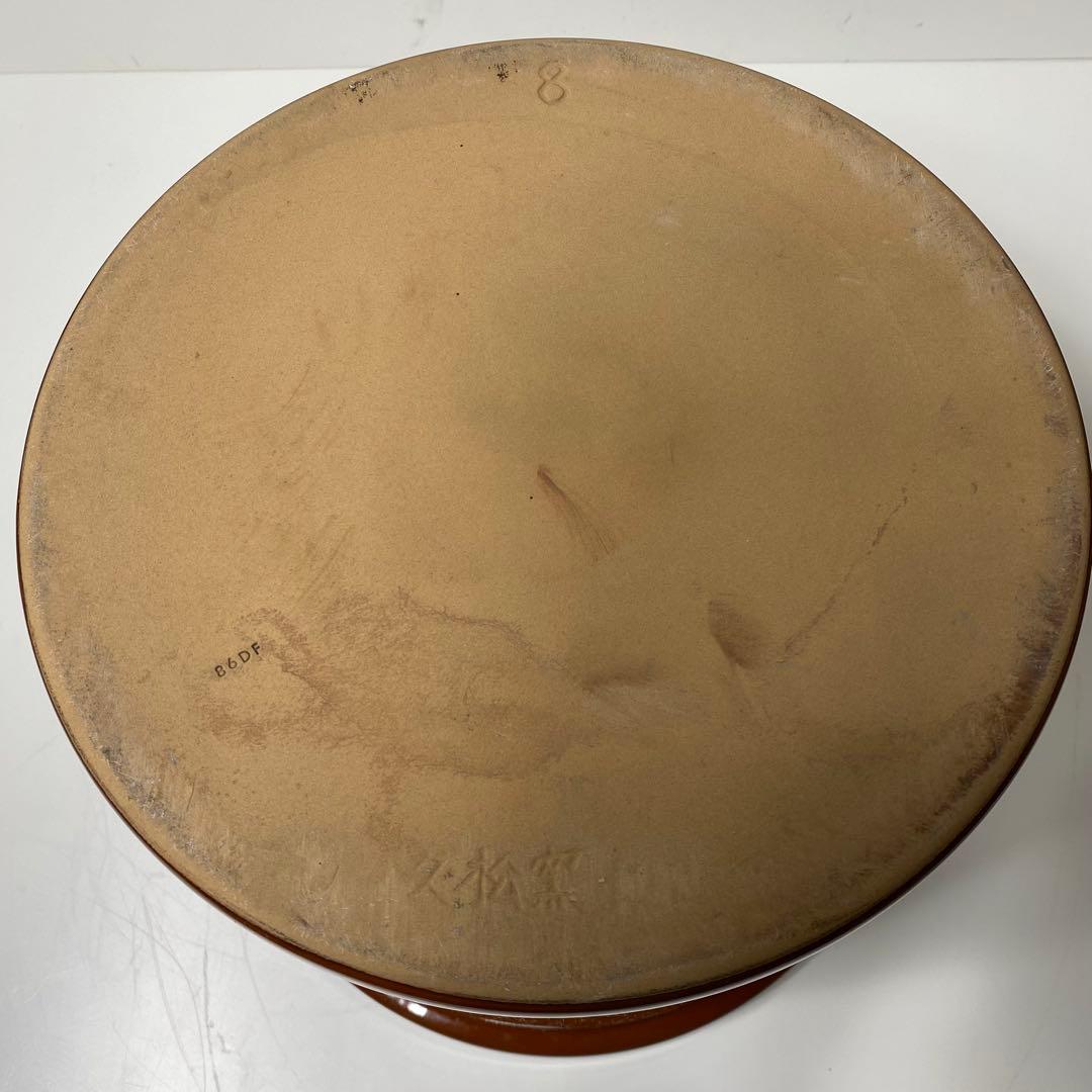 【超稀少品】　常滑焼 久松窯 　甕　 切立蓋付 8号　日本製　容器　訳あり