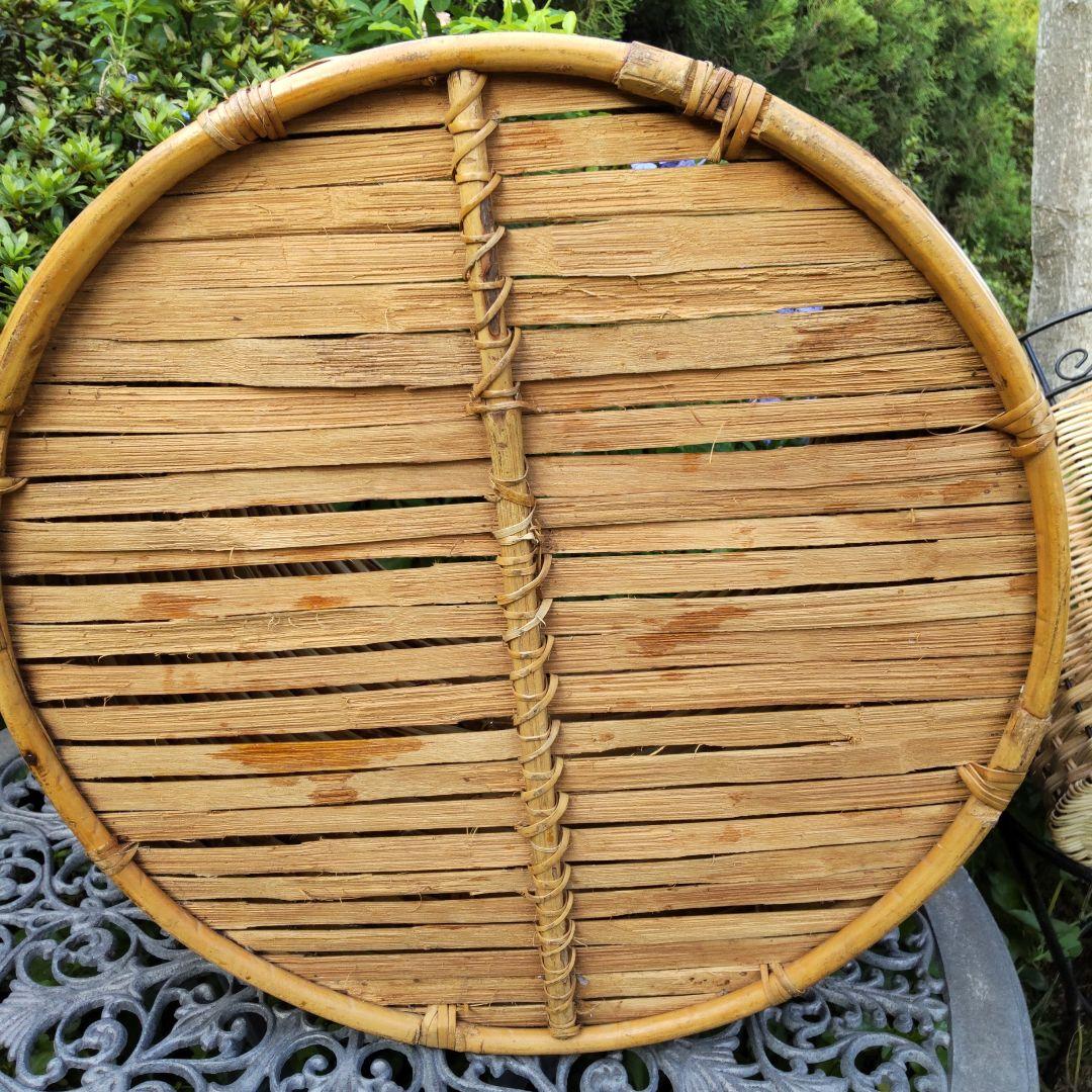 【籐バスケット♥5点商品】ラタンかご大円柱形籠ワイヤーカゴ観葉植物鉢カバー物入れ