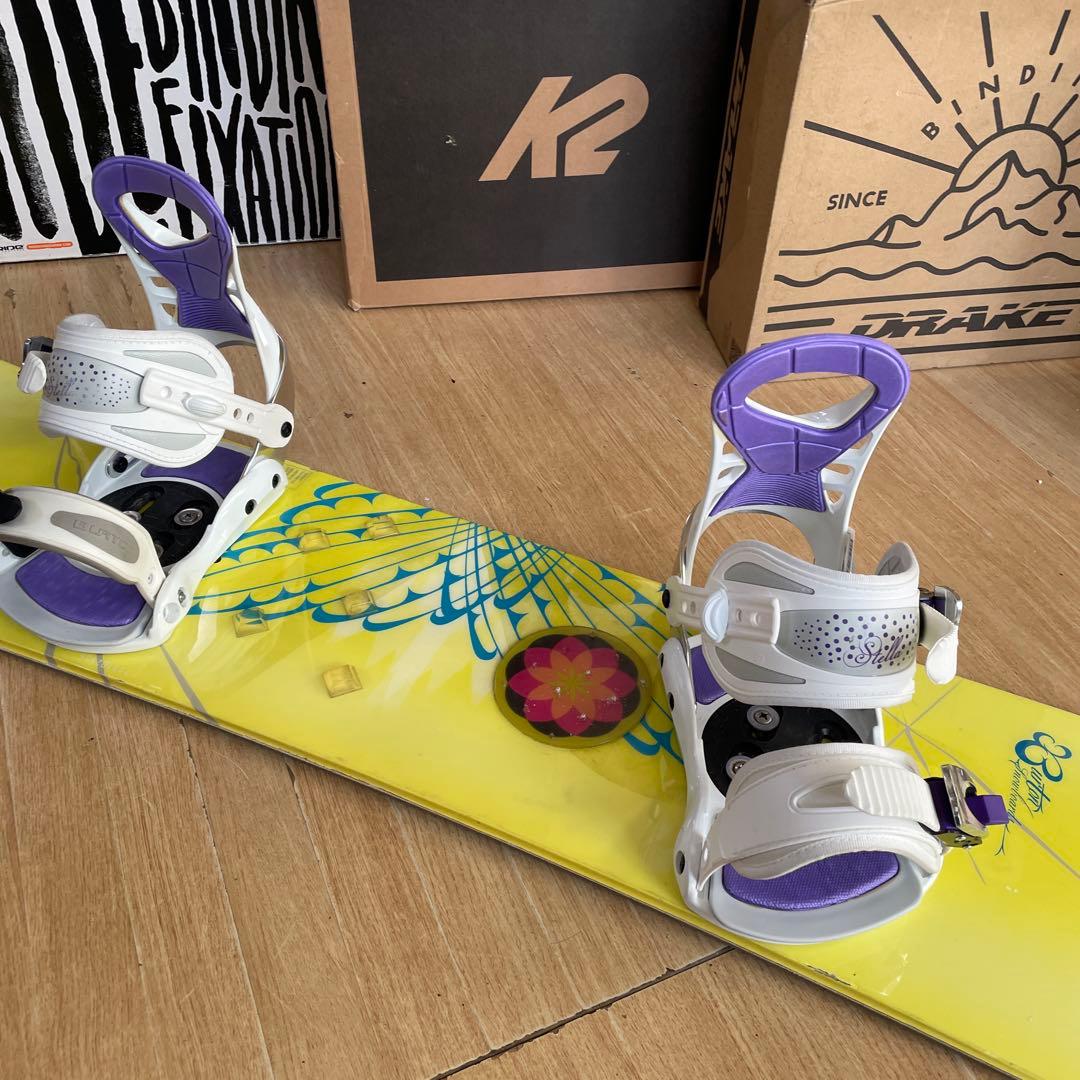 BURTON×STELLA　バートン　希少130代　バイン付　スノーボードセット