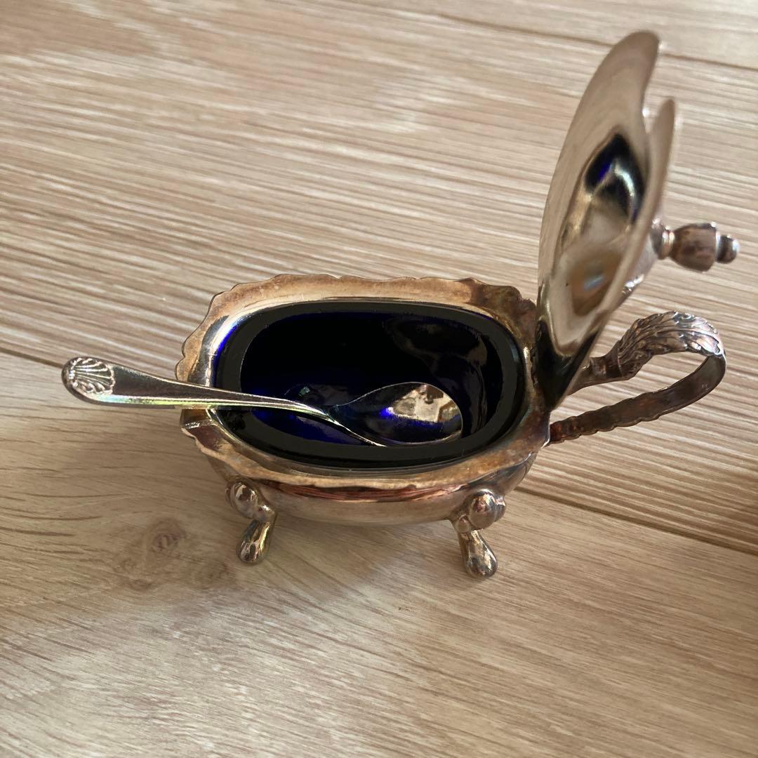 セール✨シルバー製品　銀メッキ　ティーストレーナー　セット　猫足