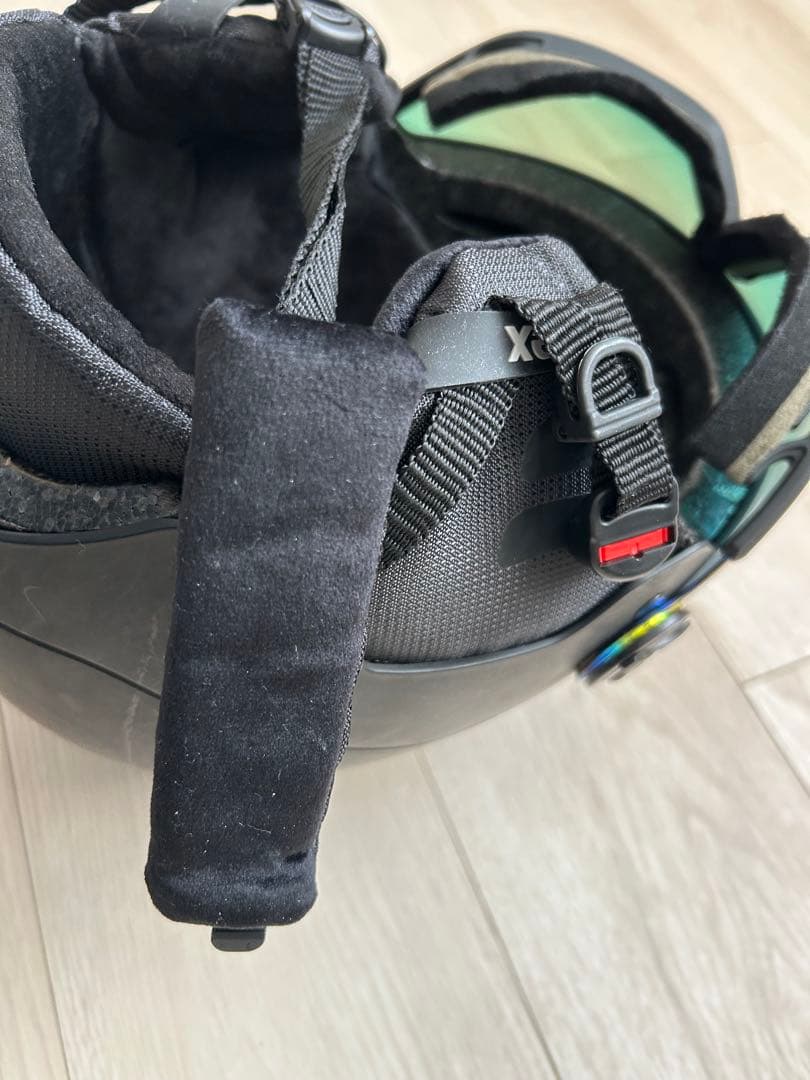 uvex ブラックヘルメット オレンジレンズ