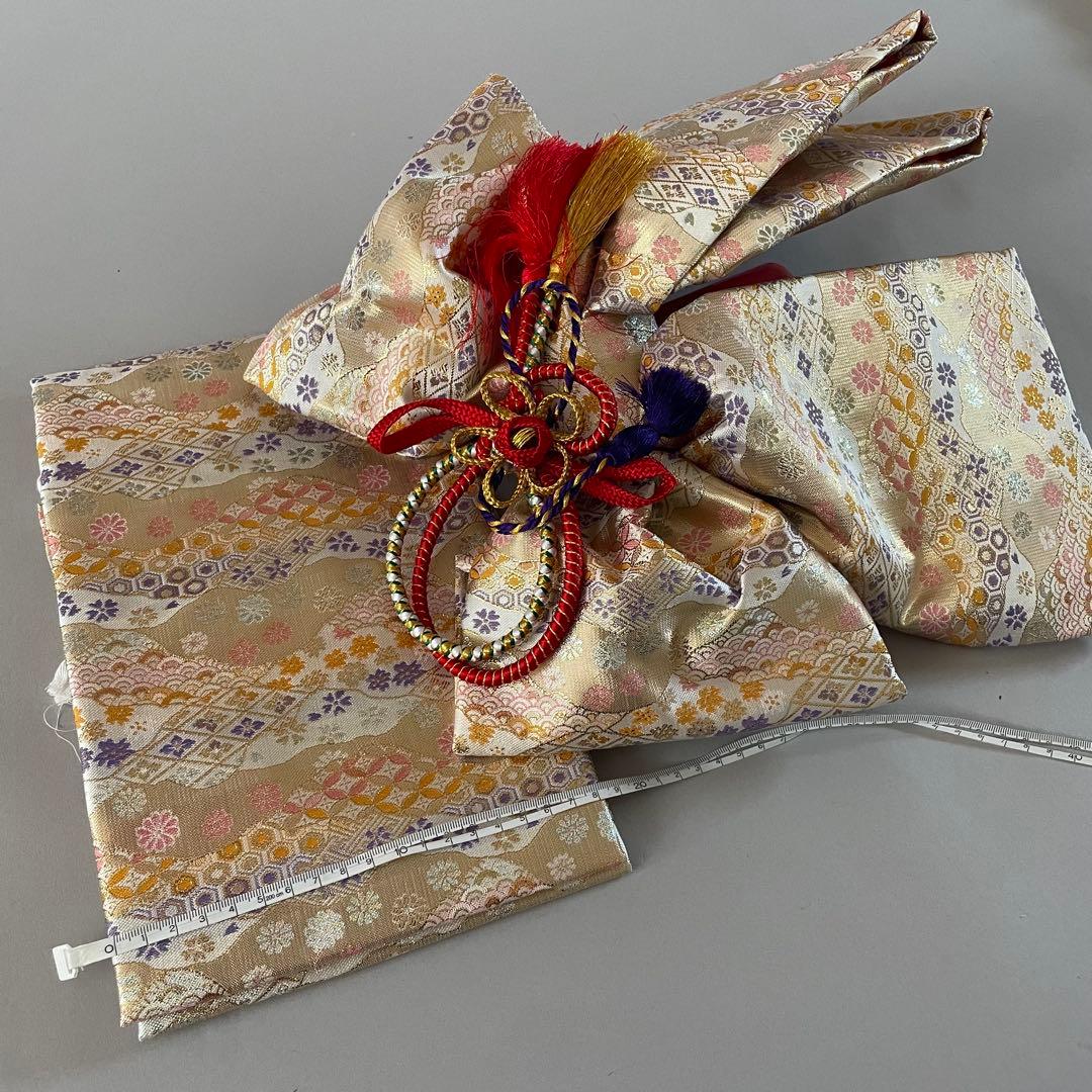 七五三　7歳　8歳　アンティークお着物セット　大寸作り帯コーデ