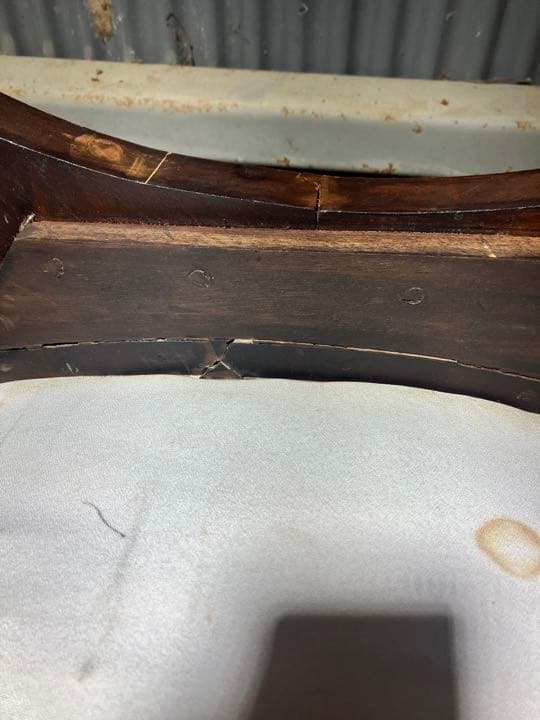 クラブベンチ　クラシック家具　牛革アンティーク風　中古品