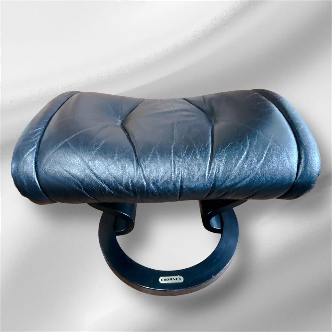 EKORNES エコーネス リクライニングチェア オットマン レザー ブラック
