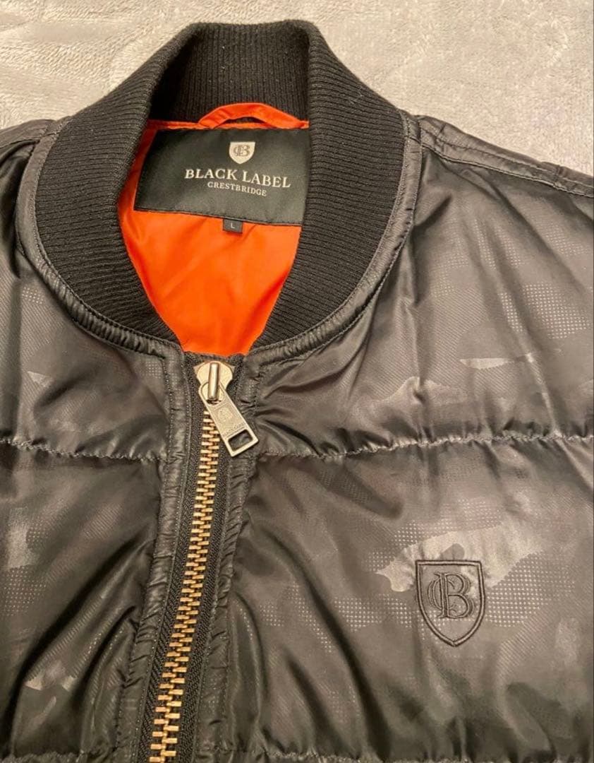 BLACK LABEL MA-1ジャケット ブラック 迷彩