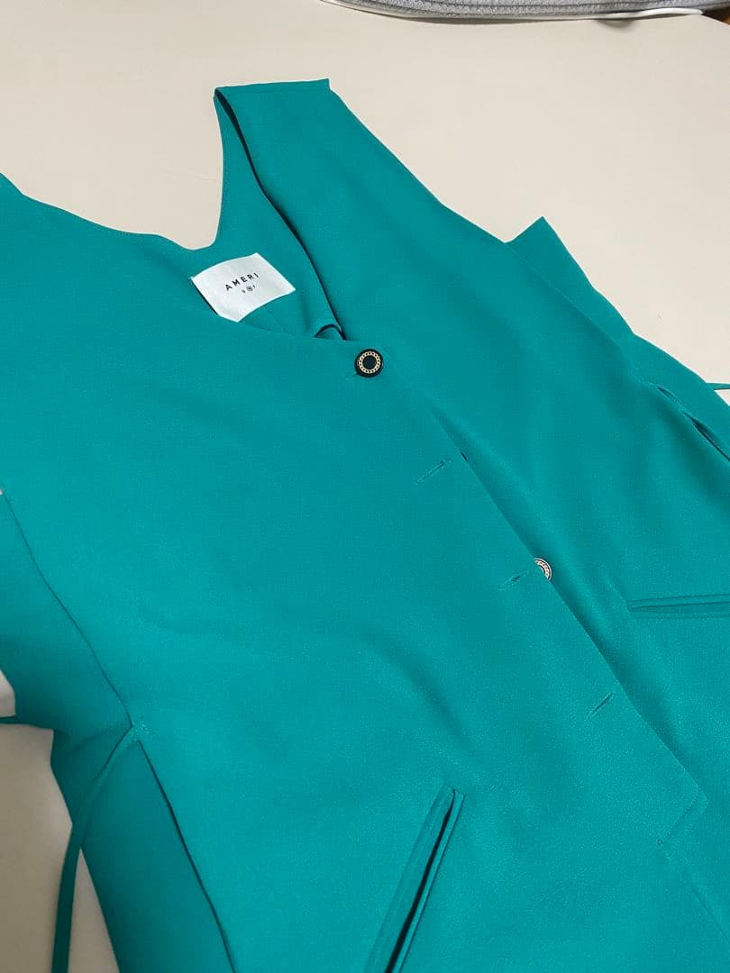 【AMERI vintage】 BOX SIDE RIBBON ROMPERS