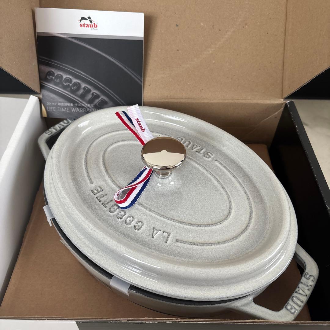 Staub ストウブ　ピコ・ココット　オーバル鍋 23cm カンパーニュグレー