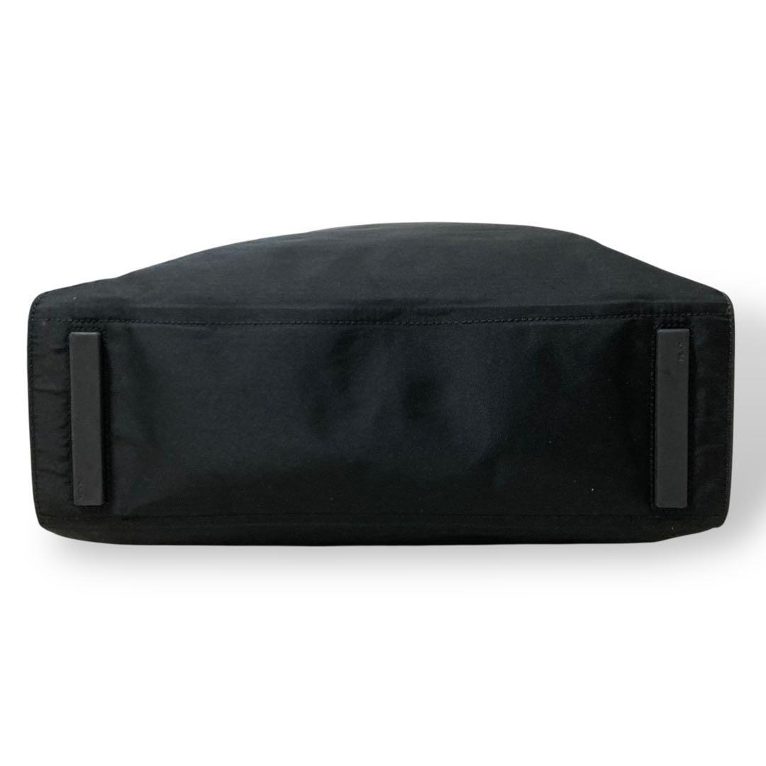 【美品】プラダ　テスート　ショルダートートバッグ　ナイロン　三角ロゴ　ブラック