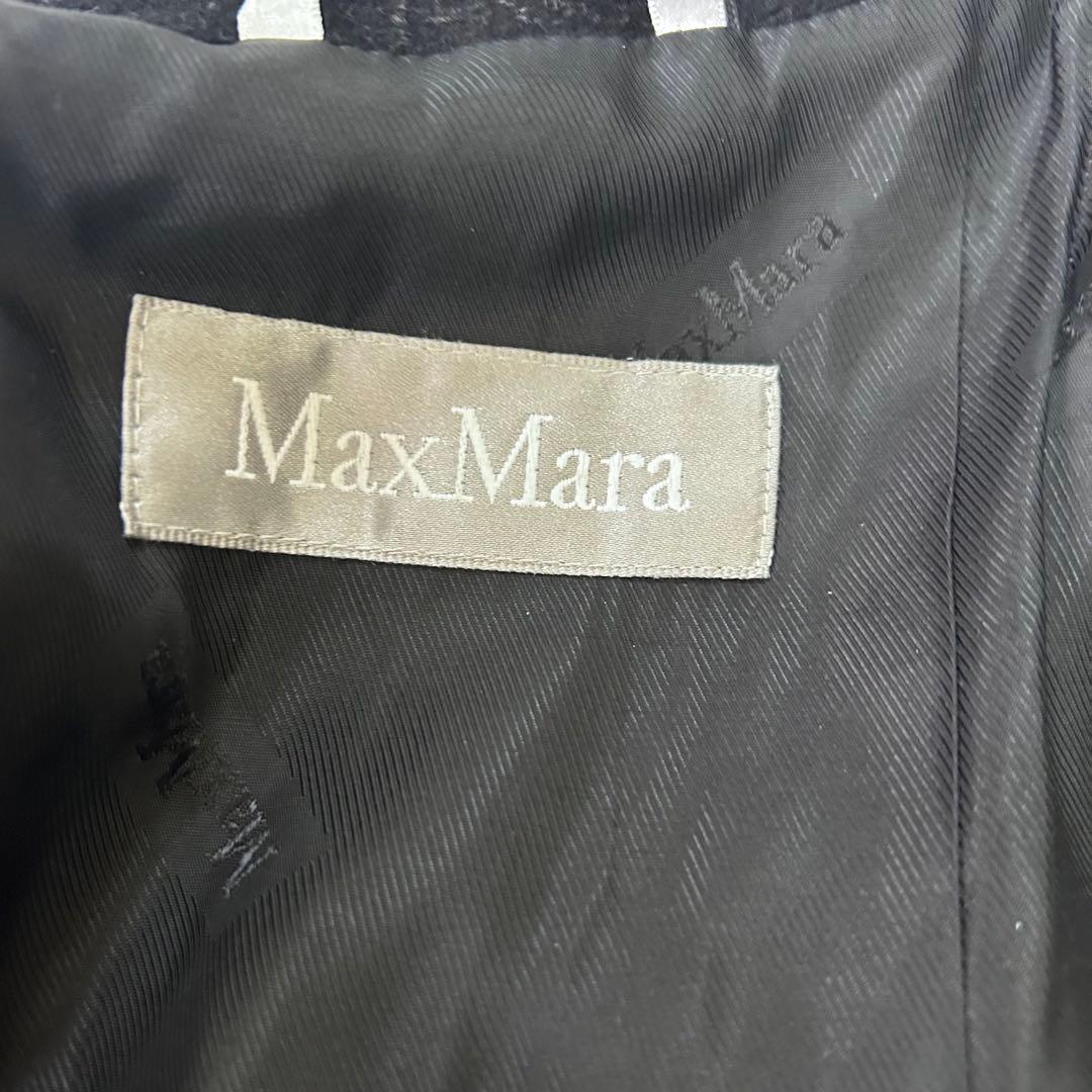 美品✨マックスマーラ　銀タグ　ステッチ　ロング丈　艶感　綺麗めロングコート　38