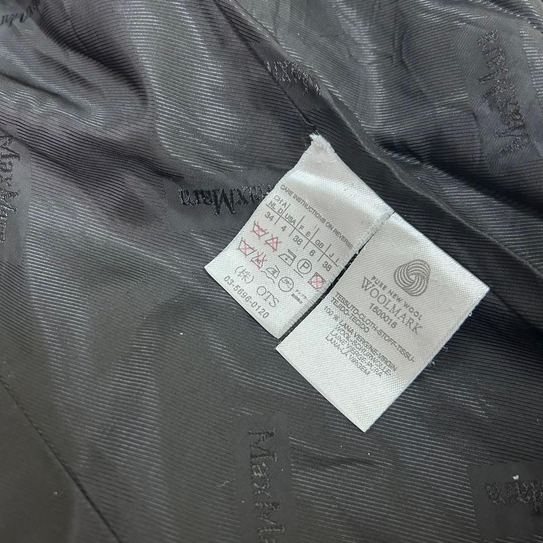 美品✨マックスマーラ　銀タグ　ステッチ　ロング丈　艶感　綺麗めロングコート　38