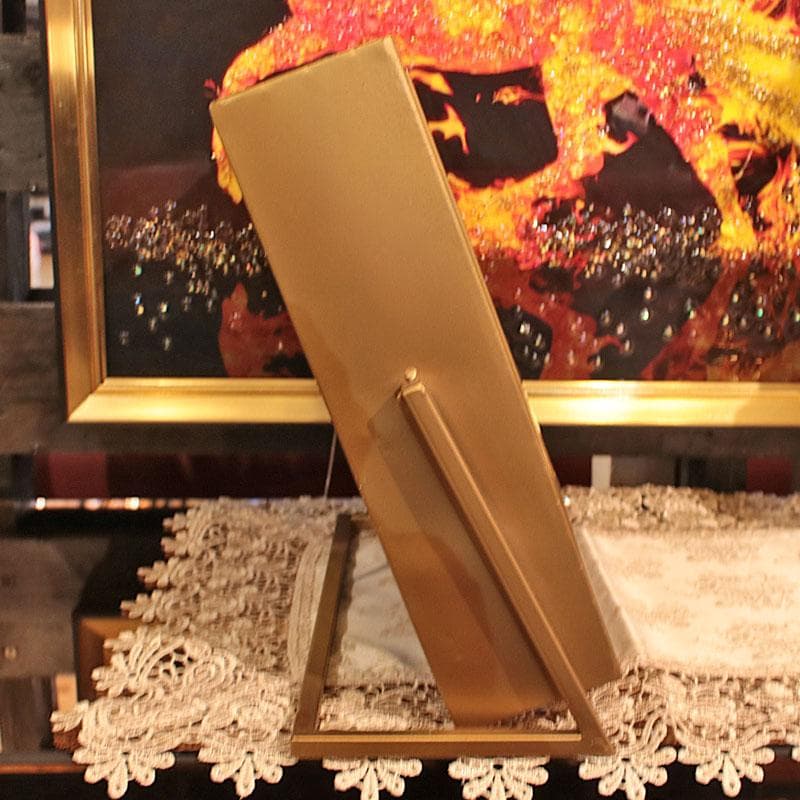 ゴールド ギアクロック 置き時計 ヴィンテージ風 スクエア 143-171