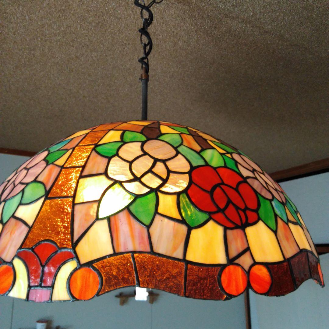 レトロ調ステンドグラス照明