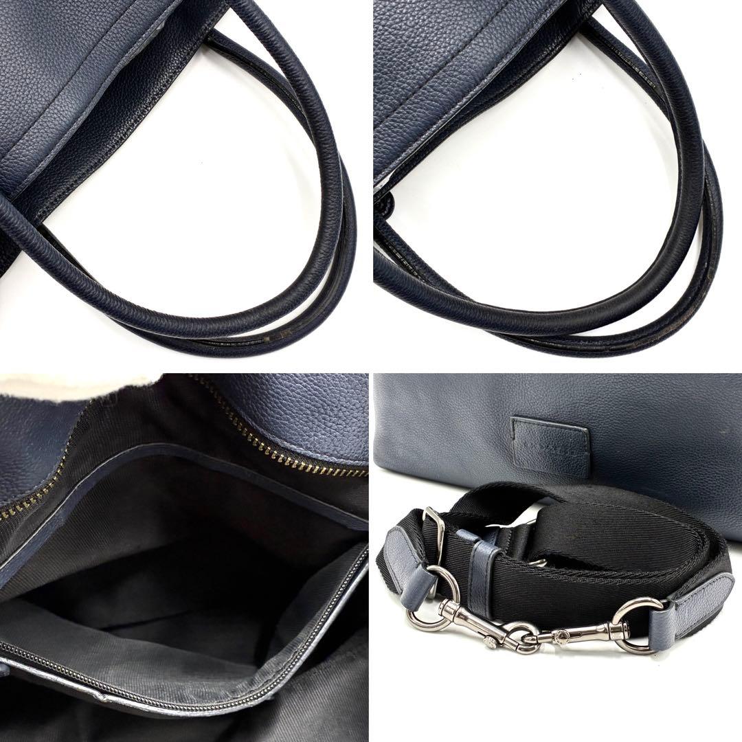 【希少・最高級】コーチ マーサー リファインドぺブルレザー トートバッグ 紺色