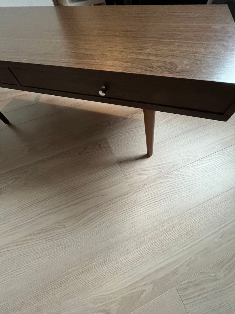 ブラウン 引き出し付きセンターテーブル