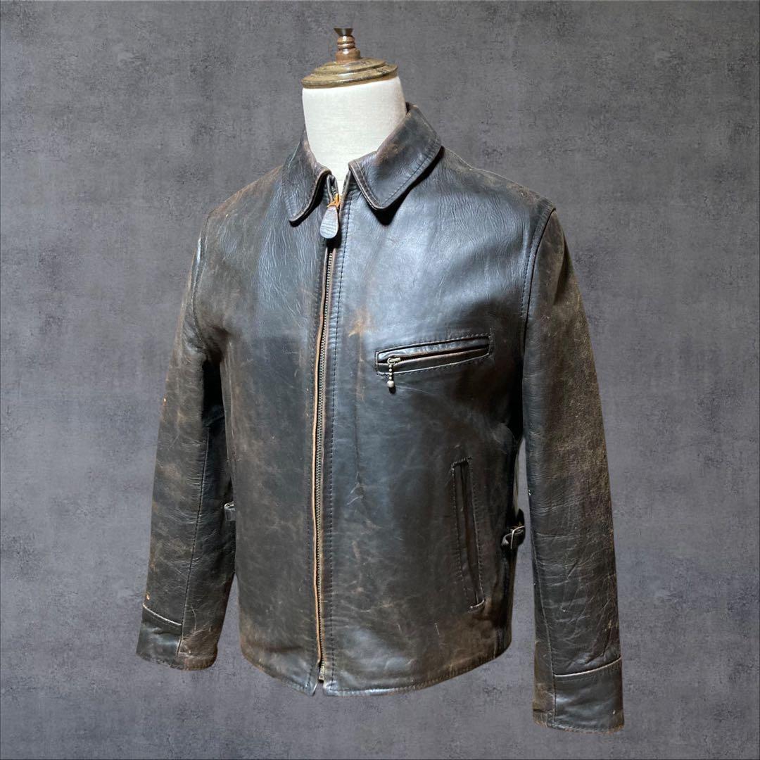 80s Vintage SamWalker シングルライダース エアロレザー馬革