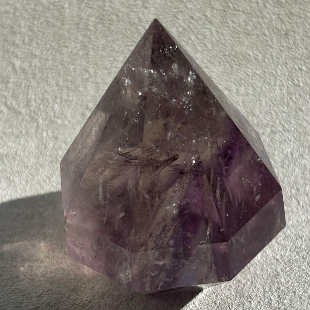高品質　ファントムアメジスト　ダイヤモンドカット　ダイヤモンド②