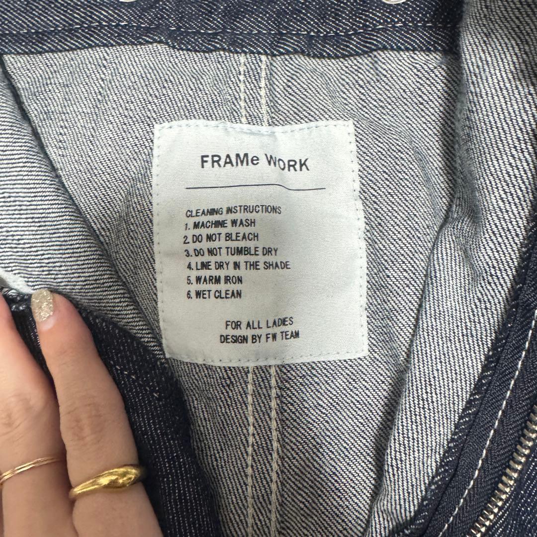 25年 美品 FRAMeWORK デニムオールインワン 定価2.6