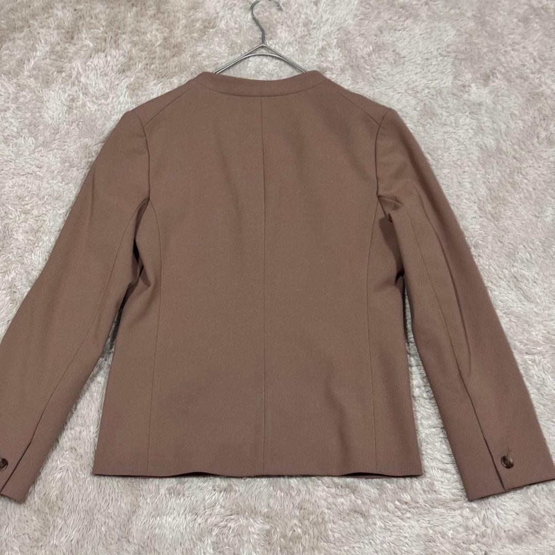 【洗えるスーツ】PLST セットアップ パンツスーツ 上L 下M キャメル 秋冬