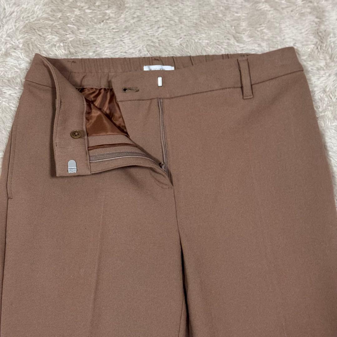 【洗えるスーツ】PLST セットアップ パンツスーツ 上L 下M キャメル 秋冬