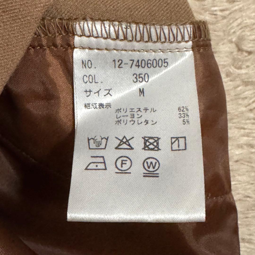 【洗えるスーツ】PLST セットアップ パンツスーツ 上L 下M キャメル 秋冬