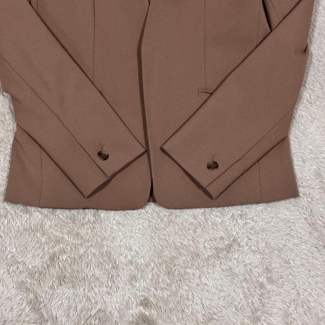 【洗えるスーツ】PLST セットアップ パンツスーツ 上L 下M キャメル 秋冬