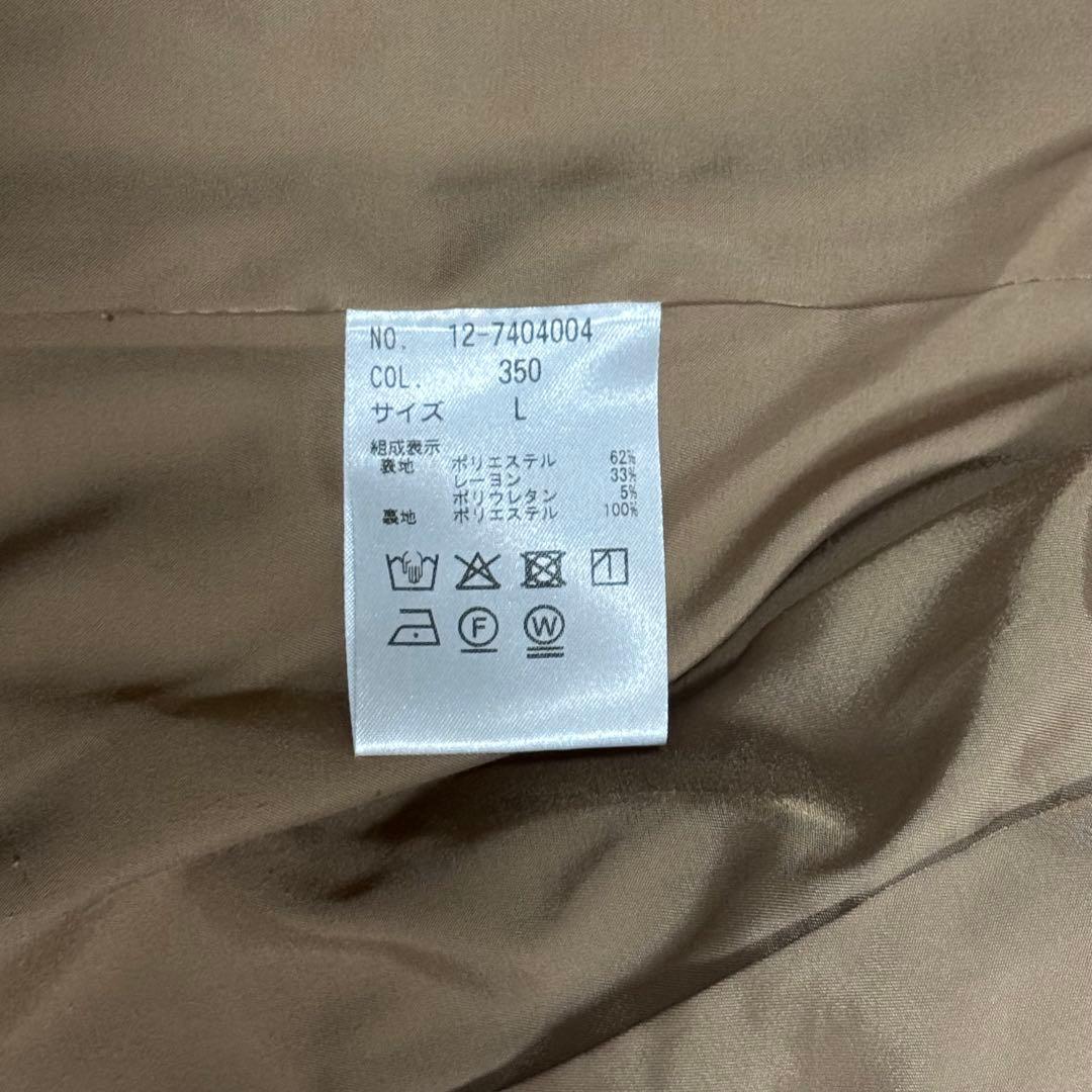 【洗えるスーツ】PLST セットアップ パンツスーツ 上L 下M キャメル 秋冬