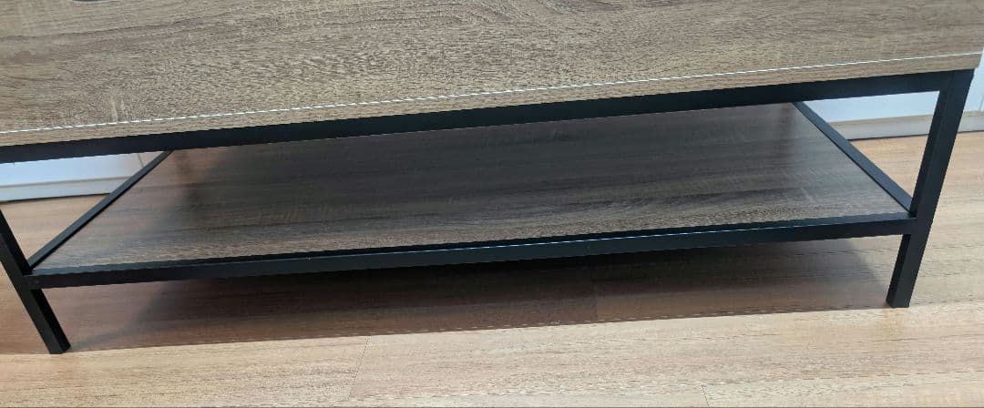 ※１週間限定値下げ※【組立済】リフトアップテーブル 収納付き 113cm