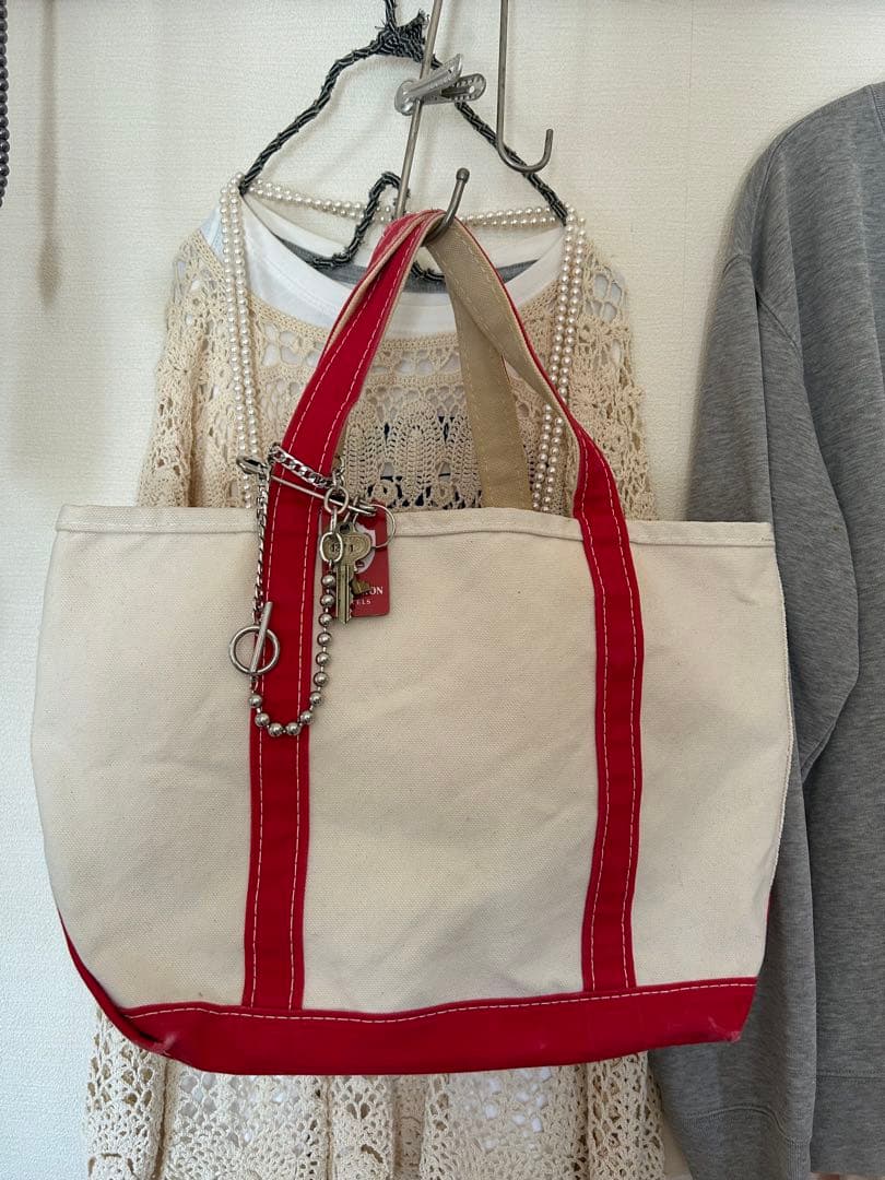 ぱ*く様 希少 USA製 LLビーン　ビンテージ トートバッグ　赤