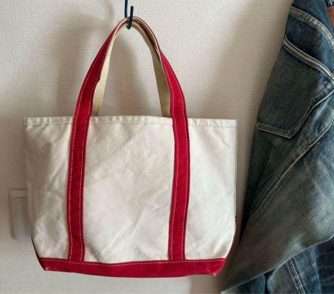 ぱ*く様 希少 USA製 LLビーン　ビンテージ トートバッグ　赤