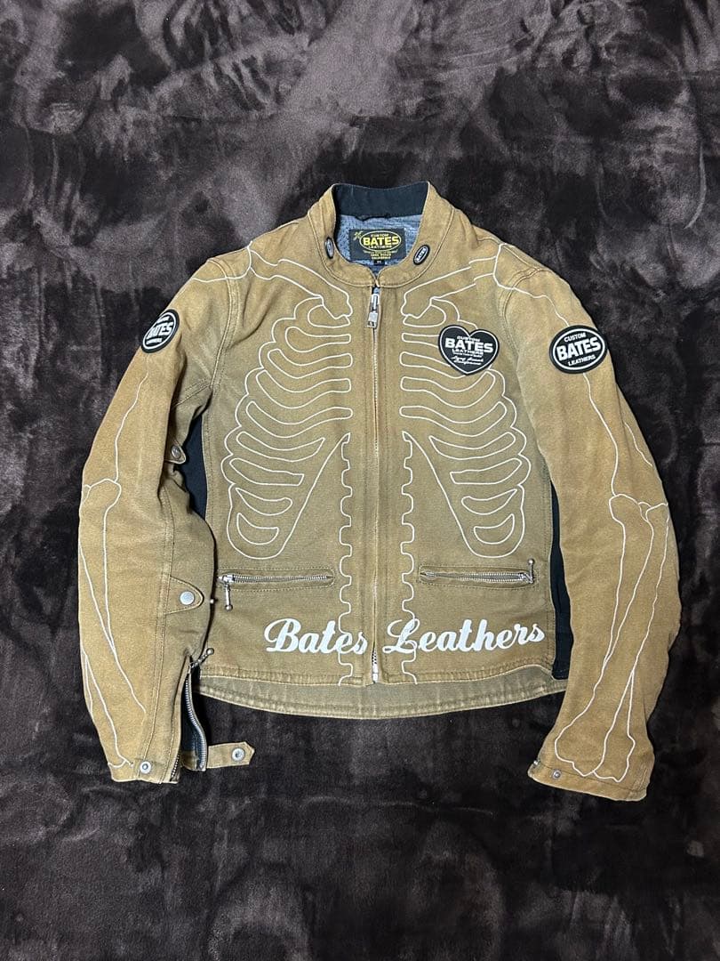ベイツ メッシュライダース ボーン スケルトン レーシング バイクアメカジ 古着