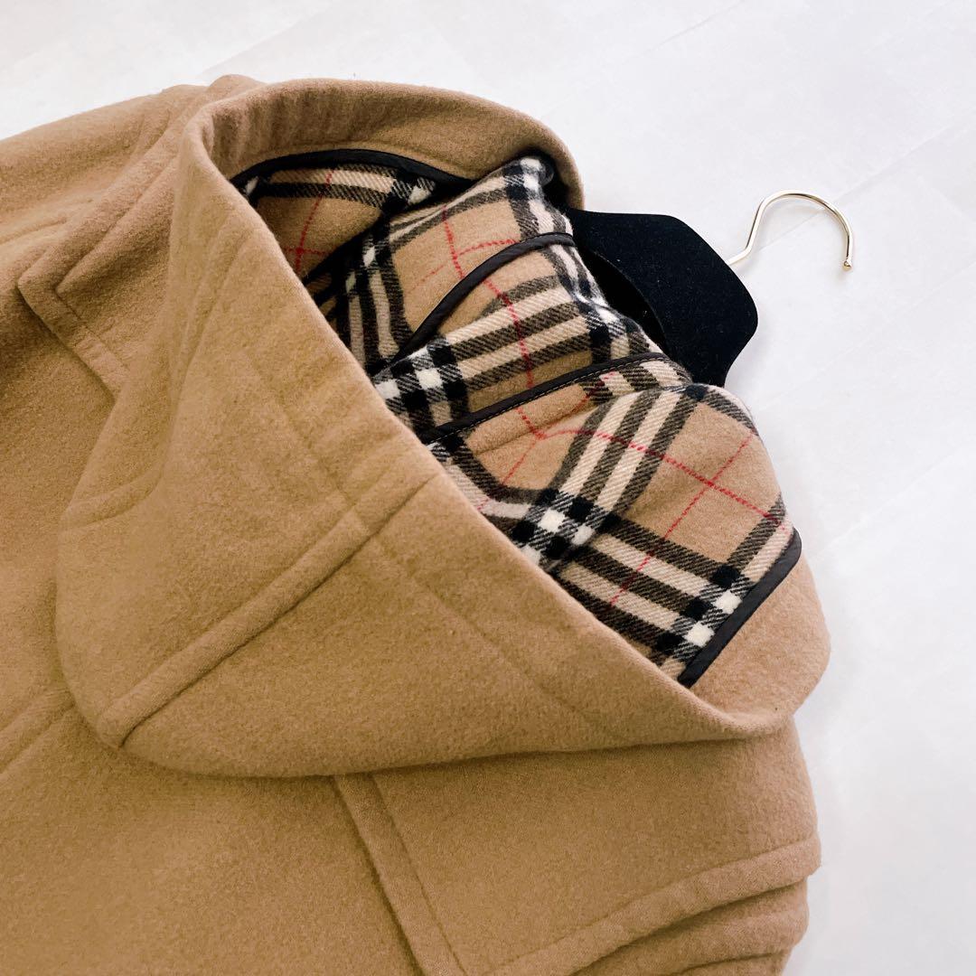 美品✨バーバリーブルーレーベル ノバチェック ダッフルコート キャメル 38 M