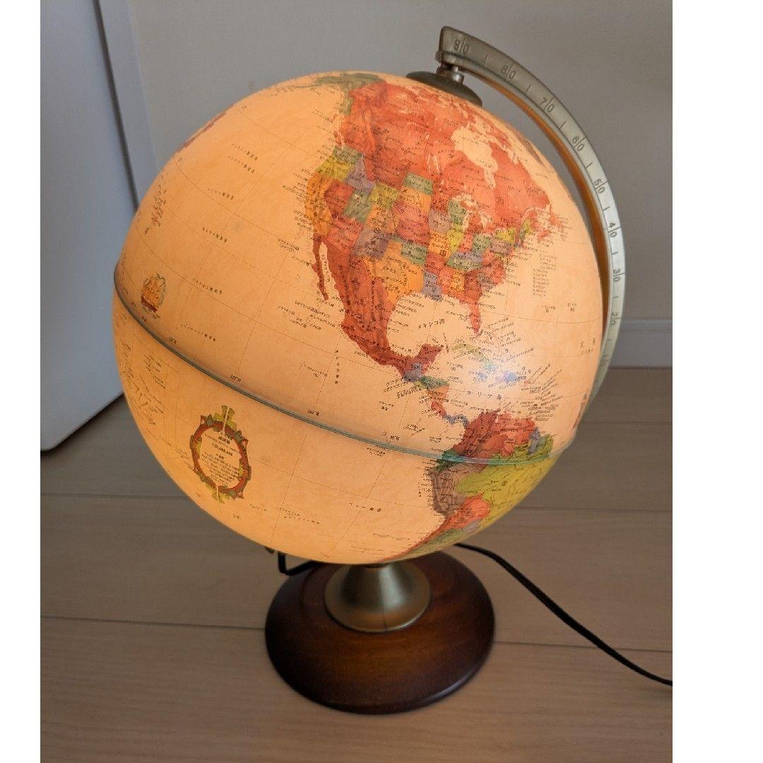 照明付き地球儀 1:51,000,000