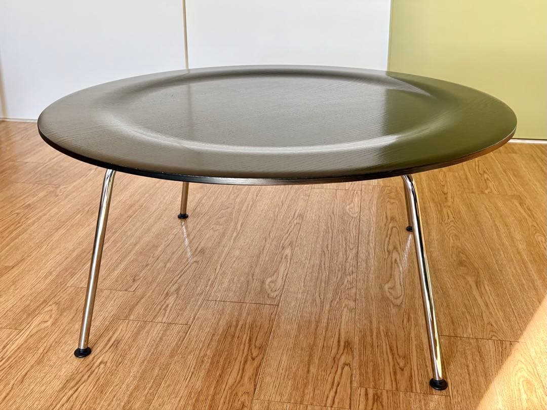【名作】イームズ プライウッドコーヒーテーブル メタルベース CTM エボニー