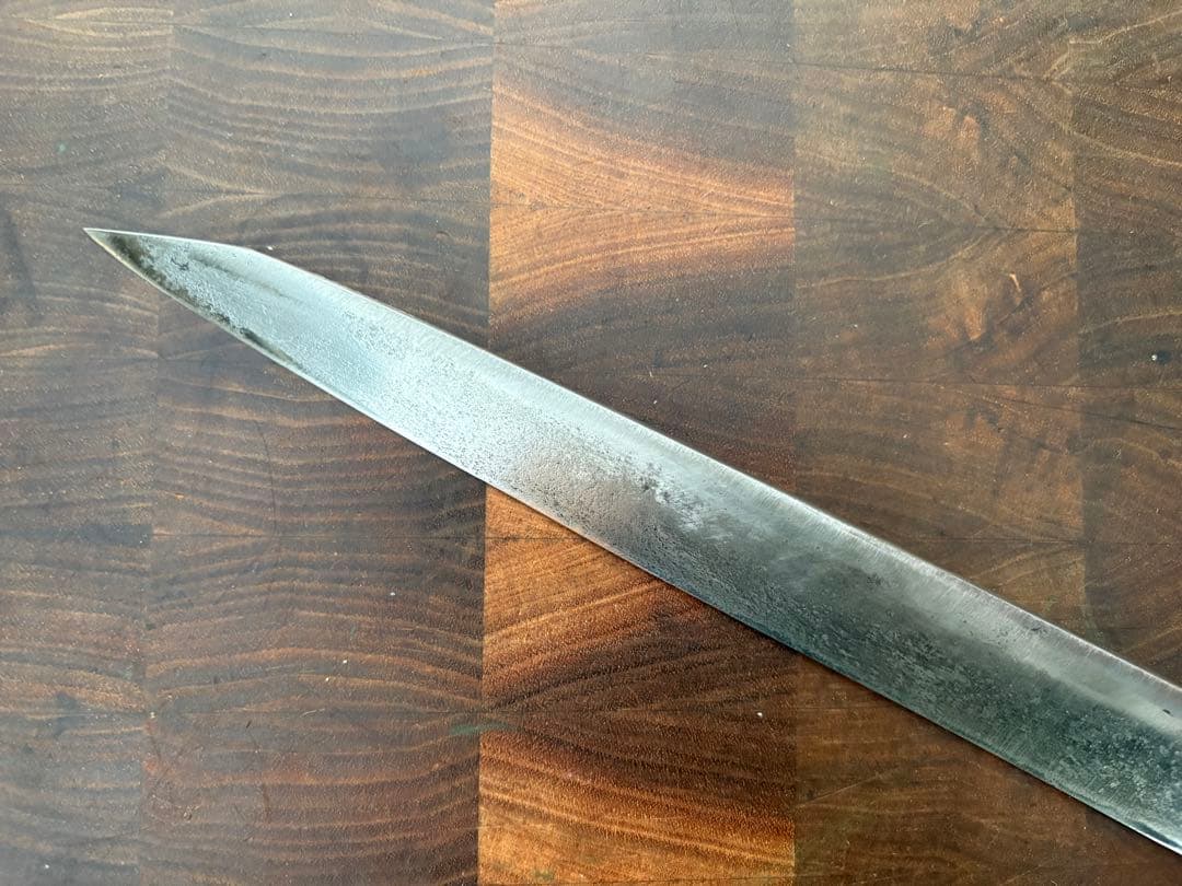 正本　切付　柳刃　7寸　210mm 包丁　白鋼　和包丁　刺身　水牛柄　研ぎ済