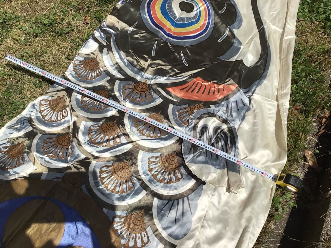 ●逸品〓旧家整理品●高級 鯉のぼり●幸正監修・飛翔之鯉『大利』6M●家紋丸に梅鉢