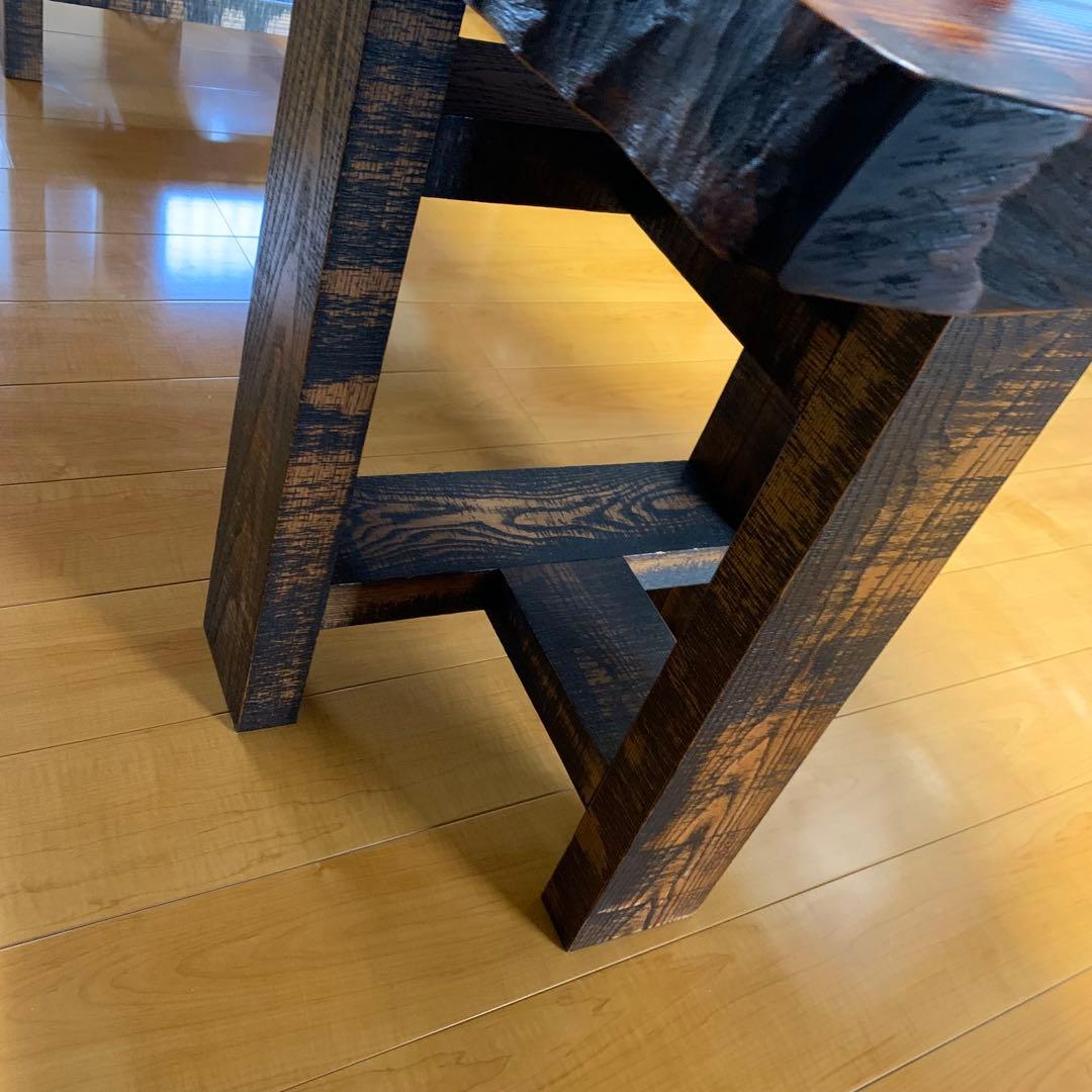 一枚板 ダイニングテーブル テーブル 挽目漆仕上げ