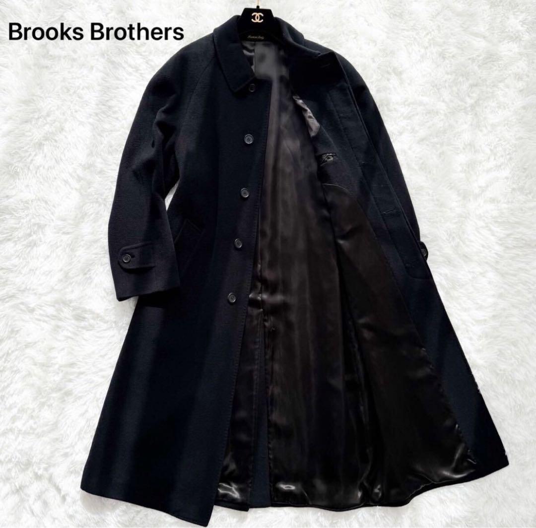 美品 ブルックスブラザーズ アンゴラ混 ステンカラーコート　ロングコート