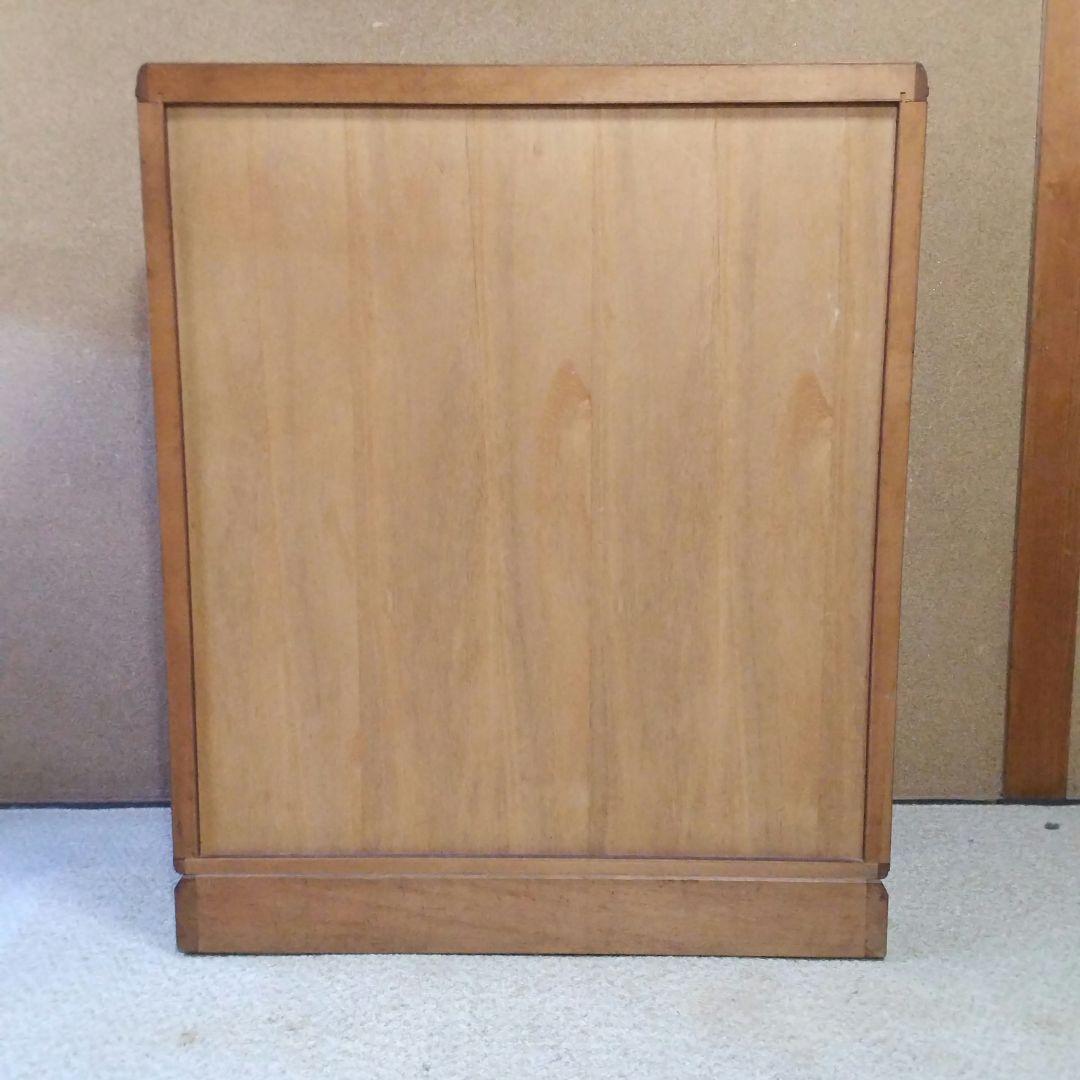 高級木材「紫檀」 引き戸 シューズボックス 靴箱 移動棚4枚 昭和レトロ