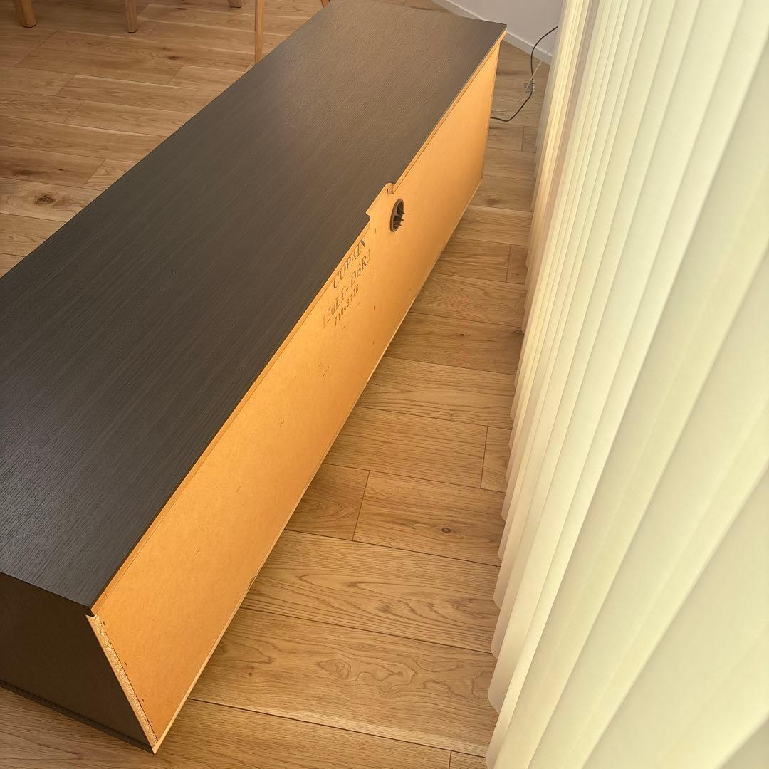 ダークブラウン木製テレビ台 150cm