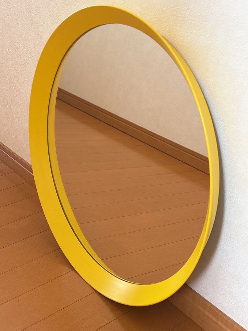 ikea langesund イケア　ウォールミラー　鏡　イエロー　廃盤品
