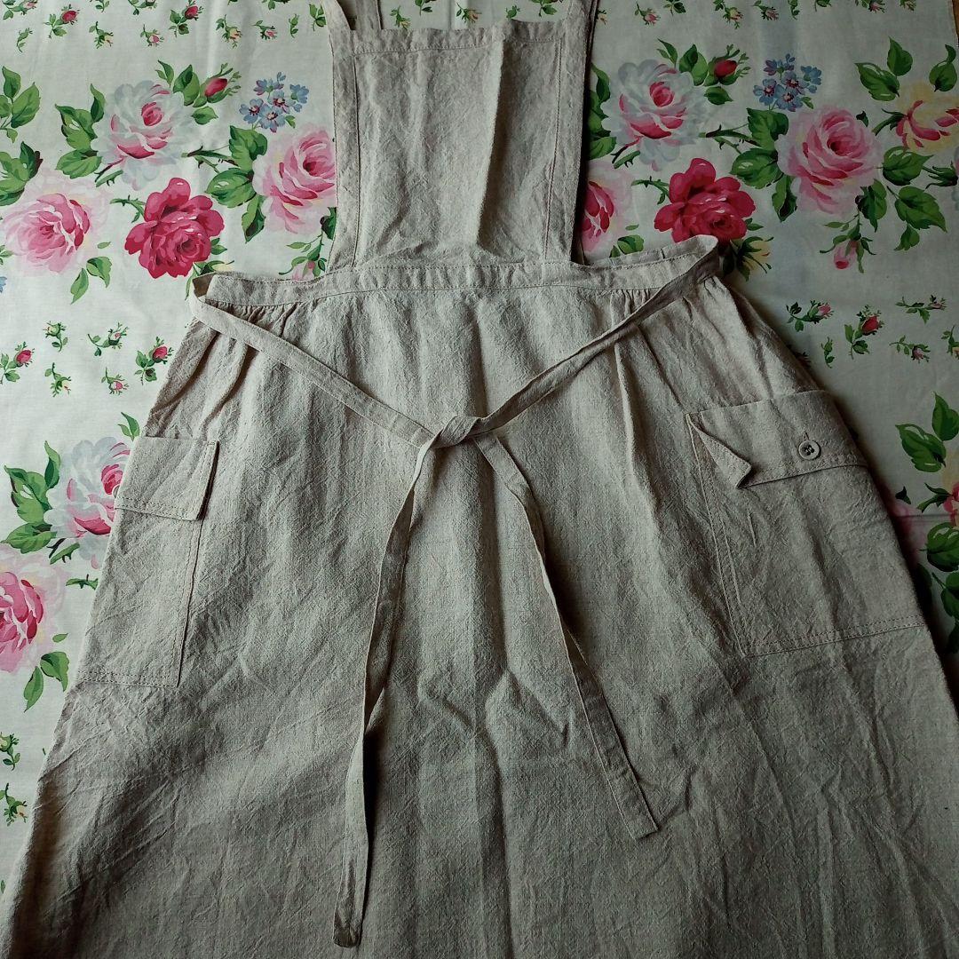 LOISIR　ロワズィール　アデュートリステス　リネン　エプロン　ワンピース